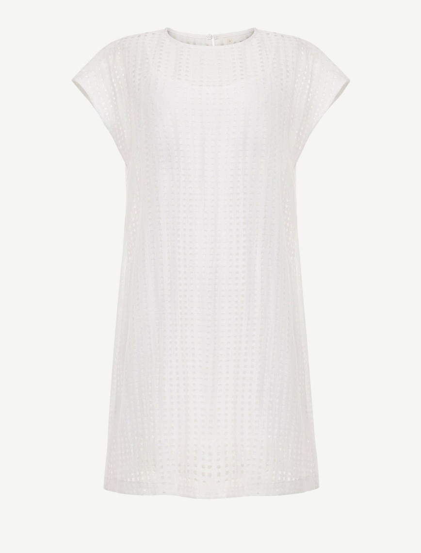 YARGICI Transparan Kumaşlı Kısa Kollu Kısa Elbise