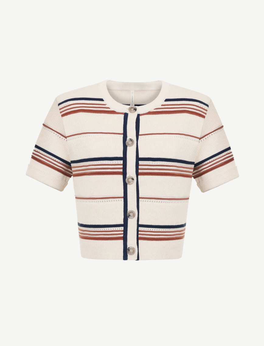 YARGICI Bisiklet Yakalı Kısa Kollu Hırka YARGICI Bisiklet Yakalı Kısa Kollu Hırka