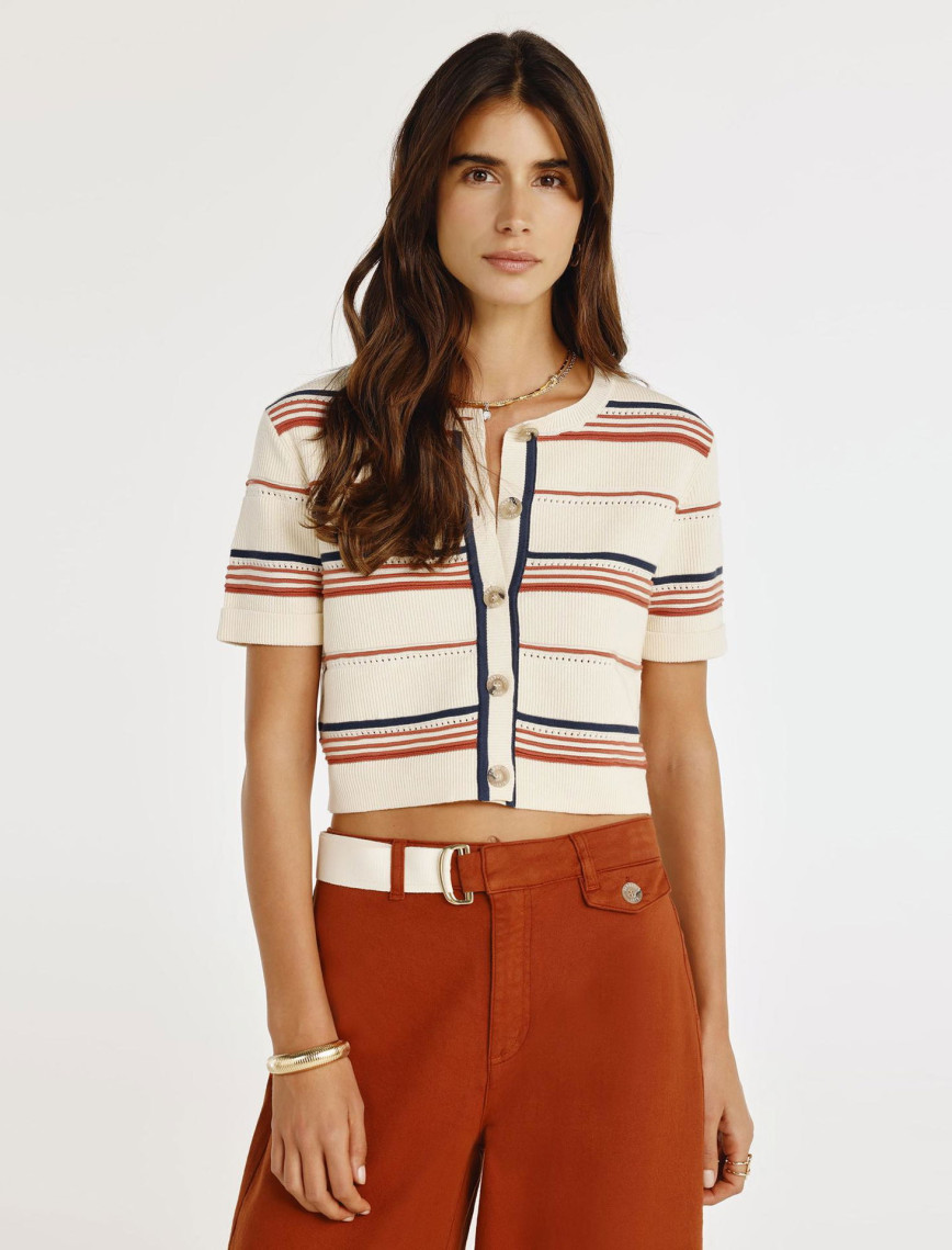 YARGICI Bisiklet Yakalı Kısa Kollu Hırka YARGICI Bisiklet Yakalı Kısa Kollu Hırka