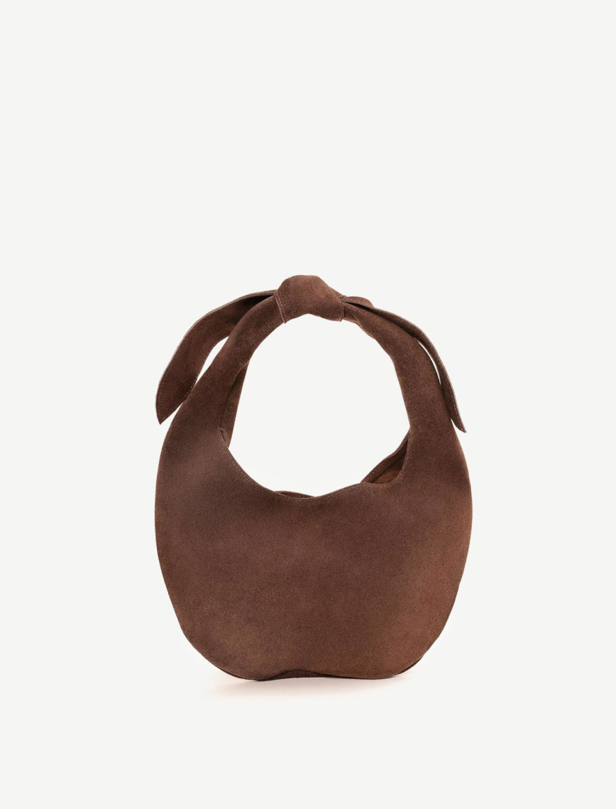 YARGICI Fiyonk Detaylı Süet El Çantası YARGICI Fiyonk Detaylı Süet El Çantası