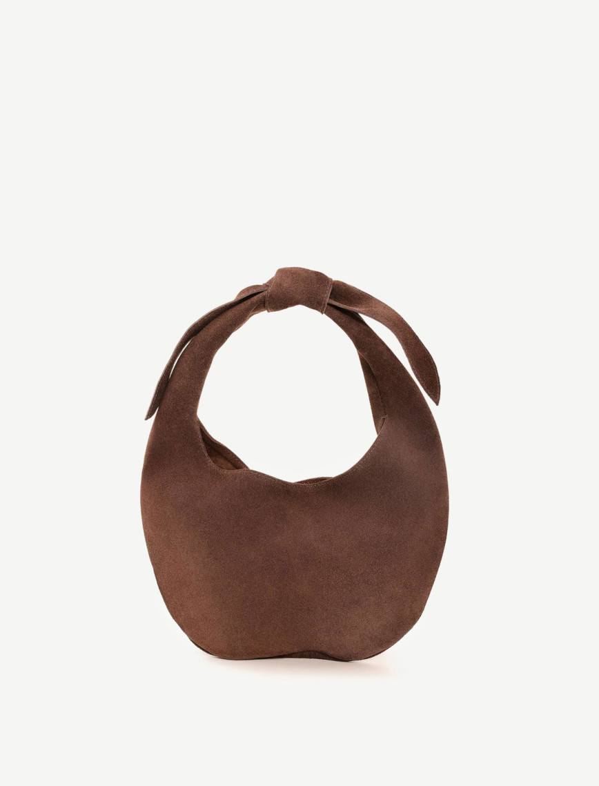 YARGICI Fiyonk Detaylı Süet El Çantası YARGICI Fiyonk Detaylı Süet El Çantası