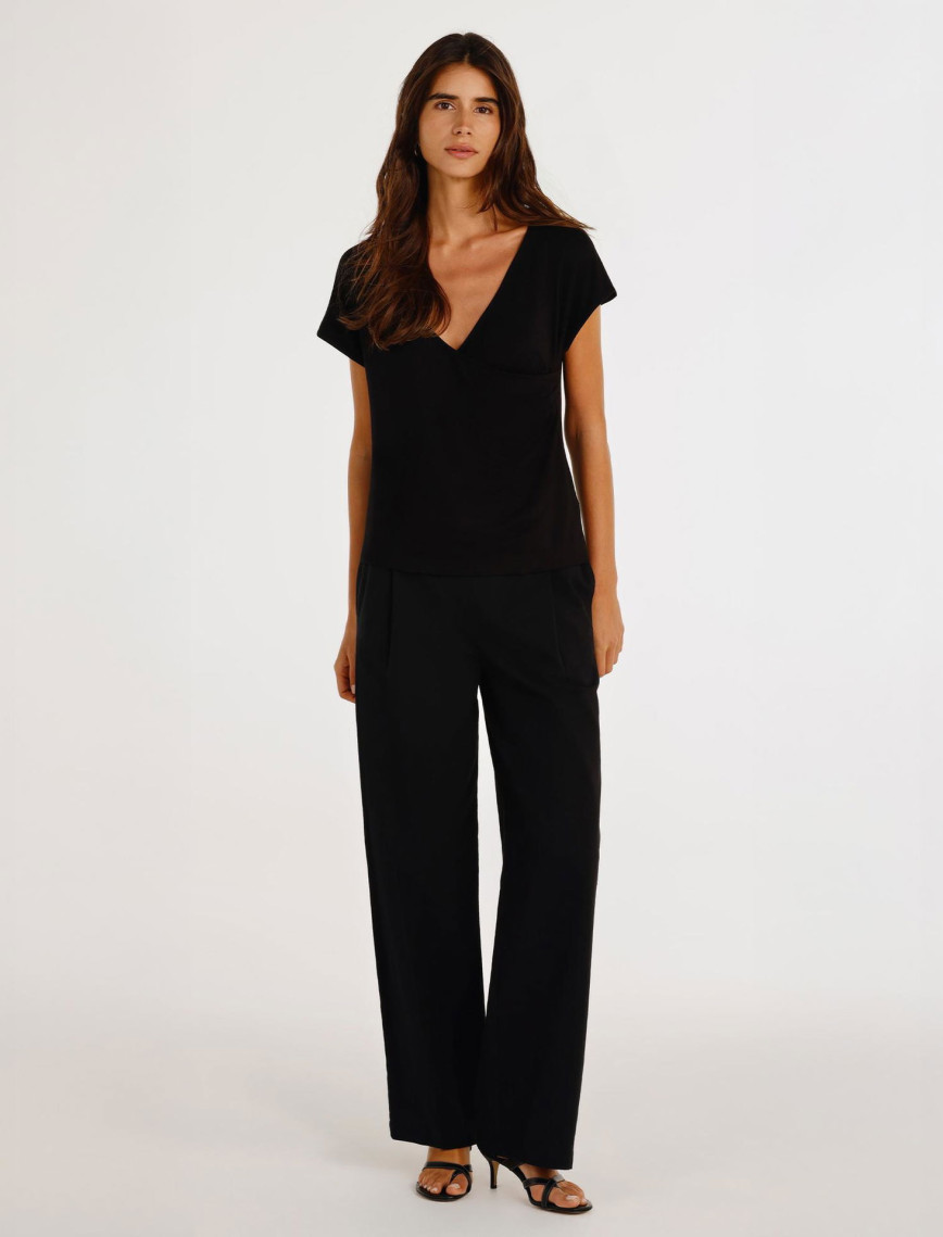 YARGICI Kruvaze Detaylı Kısa Kollu T-shirt