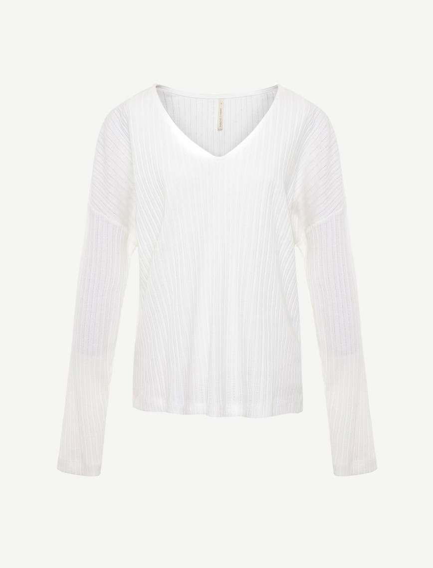 YARGICI V- Yakalı Uzun Kollu T-shirt