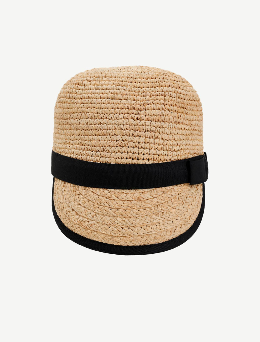 YARGICI Örgü Detaylı Rafya Şapka YARGICI Örgü Detaylı Rafya Şapka