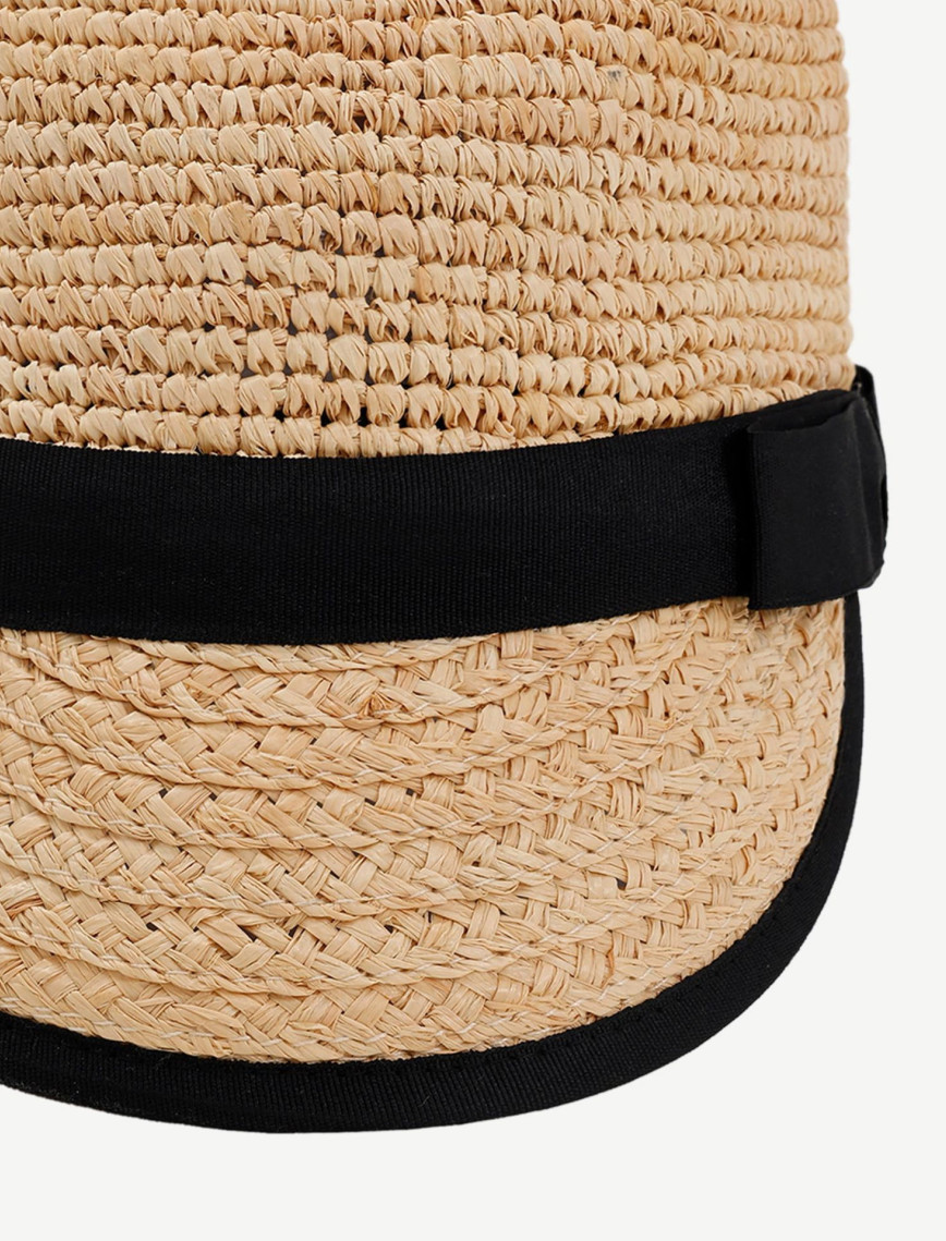 YARGICI Örgü Detaylı Rafya Şapka YARGICI Örgü Detaylı Rafya Şapka