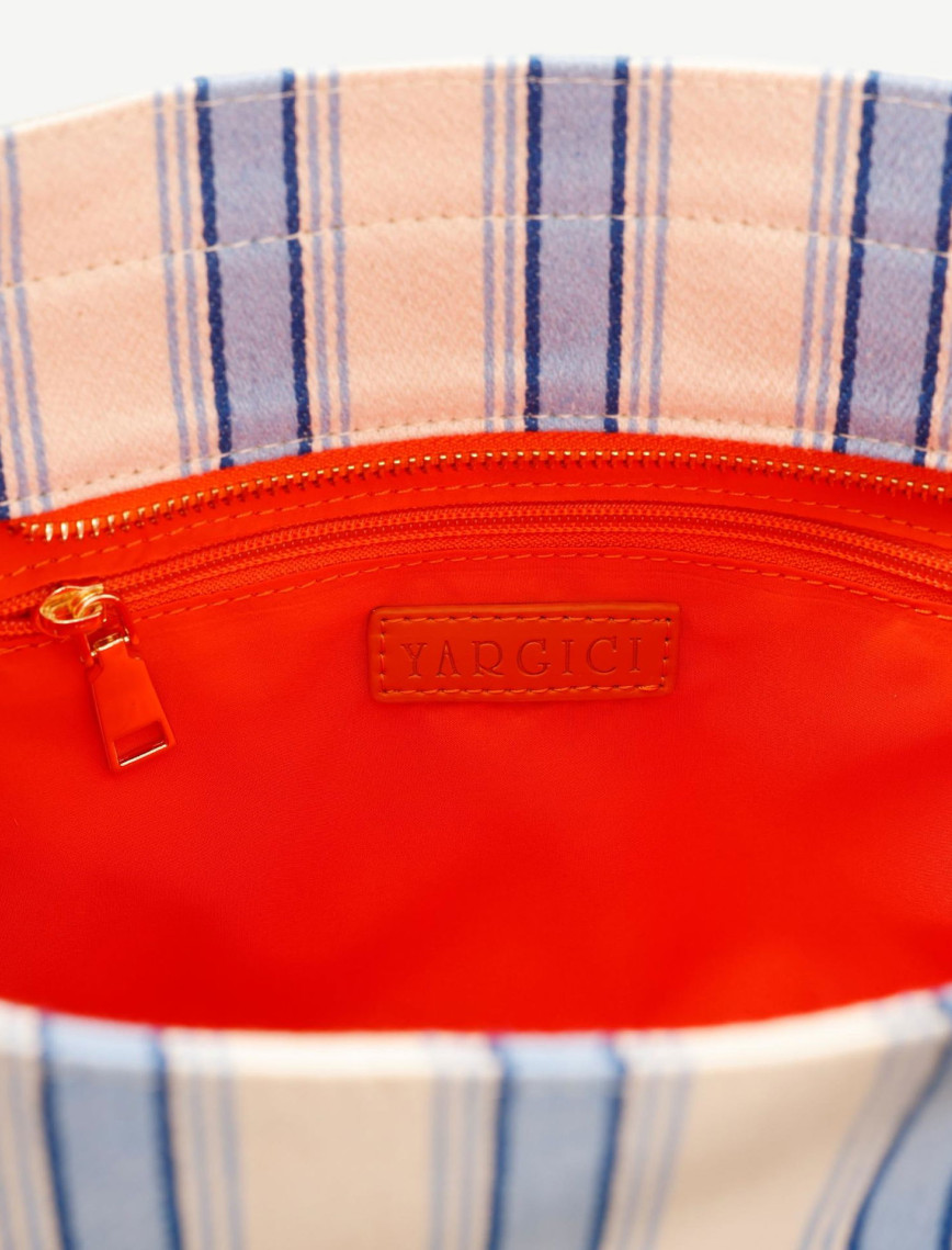 YARGICI Çizgili Canvas Omuz Çantası YARGICI Çizgili Canvas Omuz Çantası