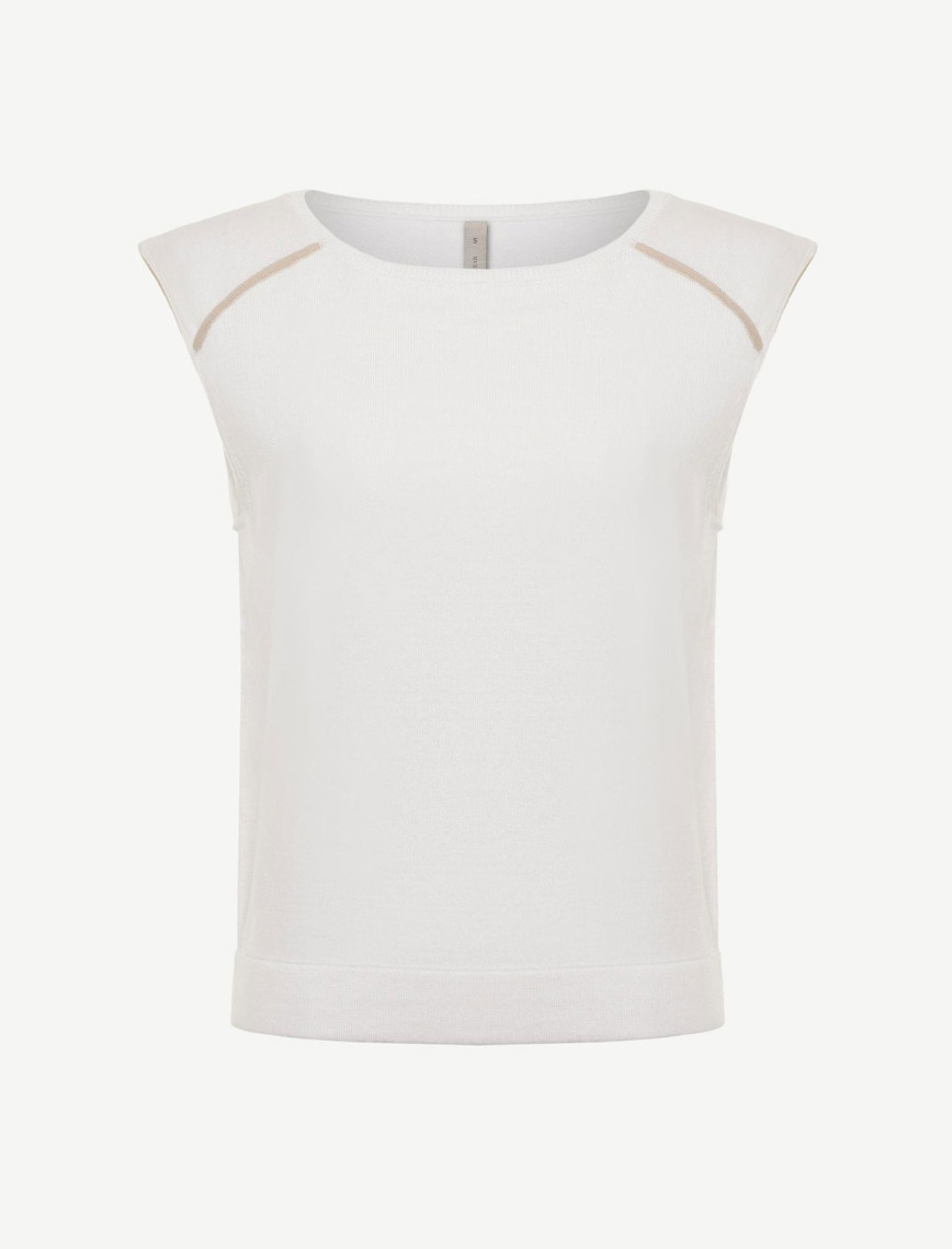 YARGICI Bisiklet Yakalı Kolsuz Triko