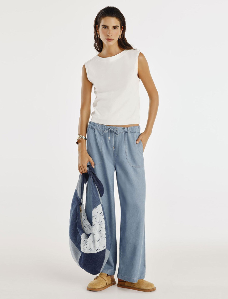 YARGICI Beli Lastikli Rahat Fit Denim Pantolon YARGICI Beli Lastikli Rahat Fit Denim Pantolon