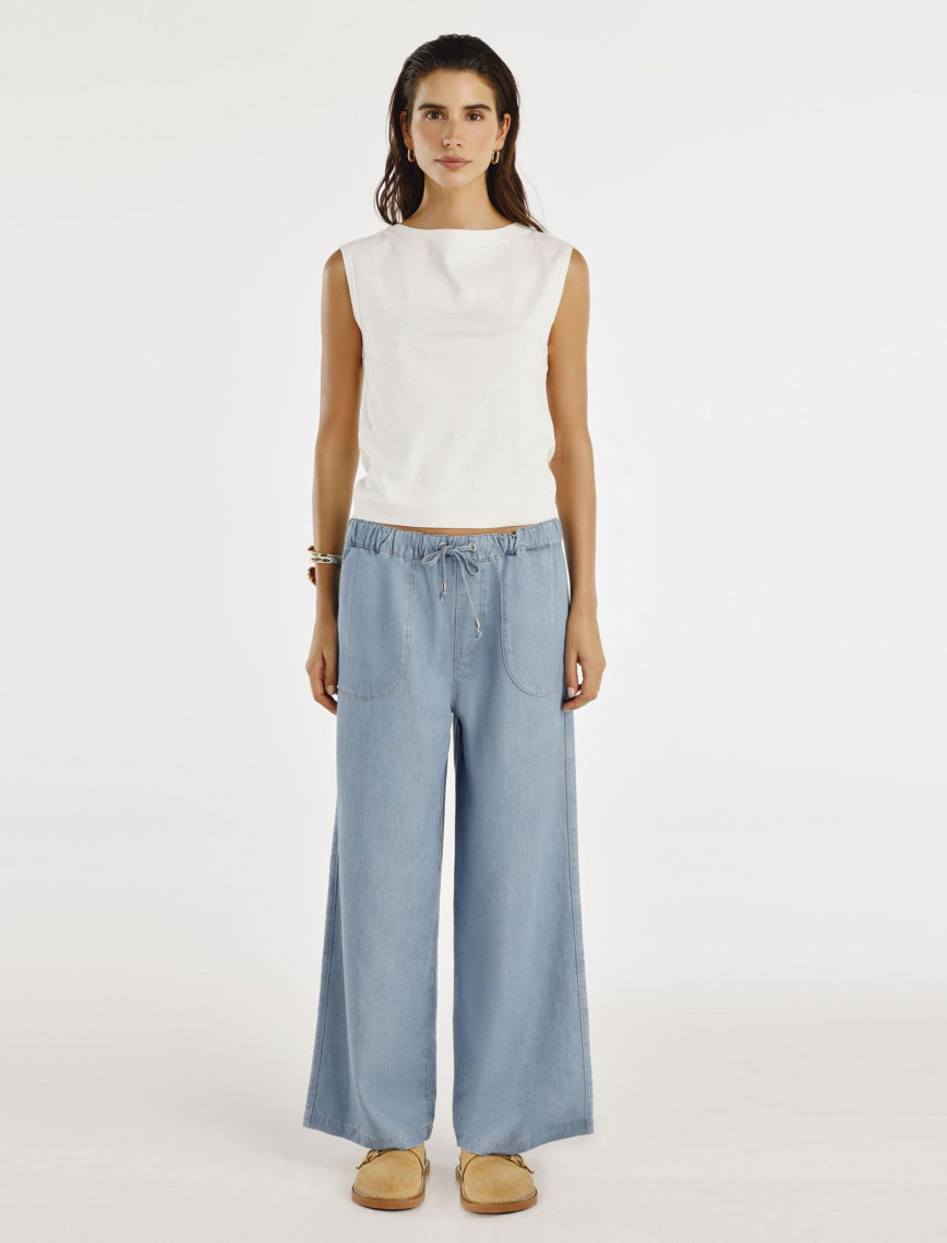 YARGICI Beli Lastikli Rahat Fit Denim Pantolon YARGICI Beli Lastikli Rahat Fit Denim Pantolon