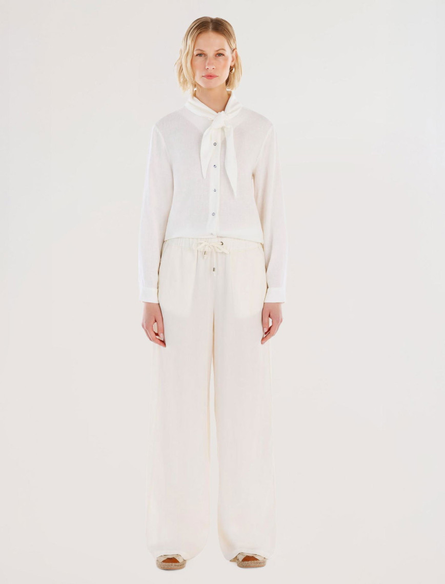 YARGICI Beli Lastikli Geniş Kesim Pantolon YARGICI Beli Lastikli Geniş Kesim Pantolon