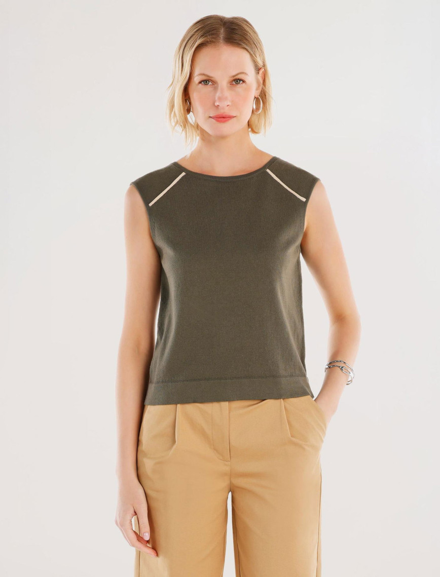 YARGICI Bisiklet Yakalı Kolsuz Triko YARGICI Bisiklet Yakalı Kolsuz Triko