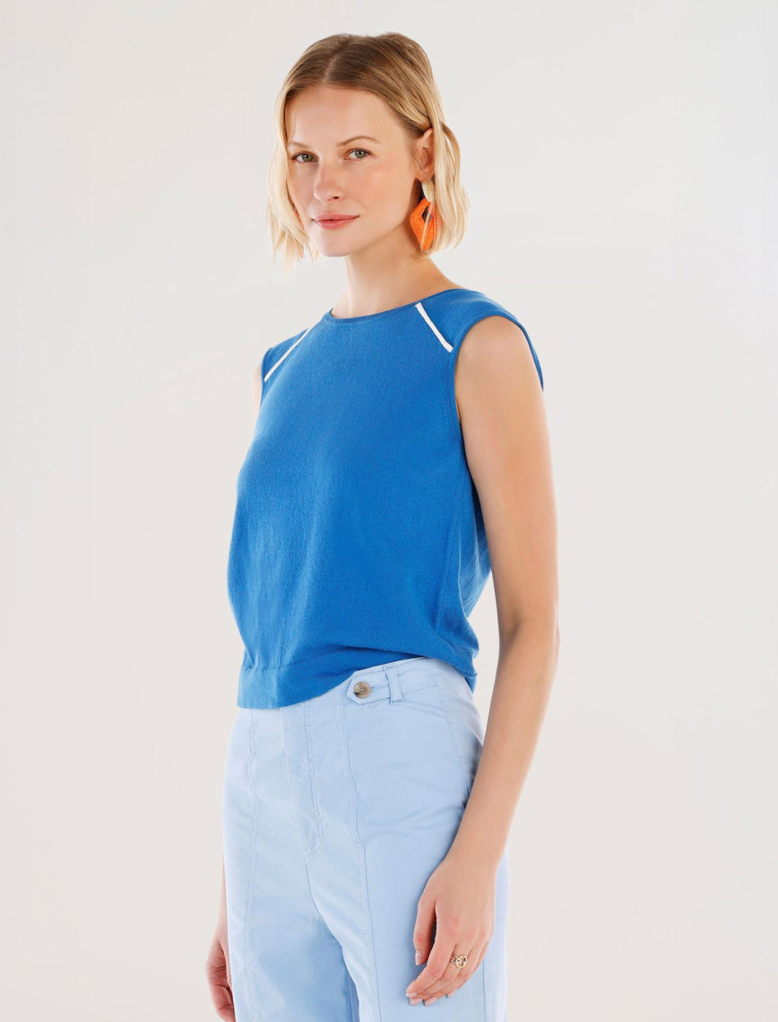 YARGICI Bisiklet Yakalı Kolsuz Triko YARGICI Bisiklet Yakalı Kolsuz Triko