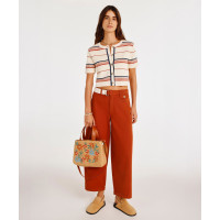 Kemer Detaylı Normal Bel Geniş Paça Denim Pantolon Kemer Detaylı Normal Bel Geniş Paça Denim Pantolon