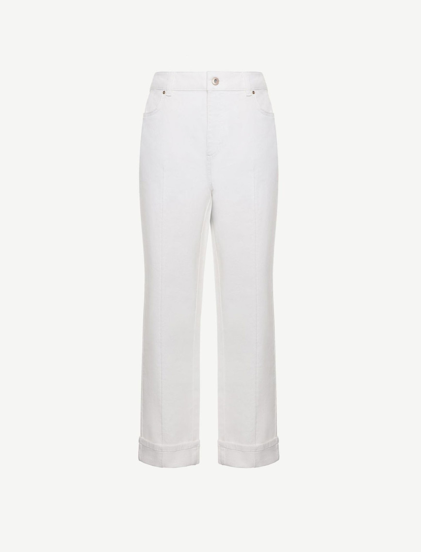 Paça Detaylı Normal Bel Boru Paça Pantolon Paça Detaylı Normal Bel Boru Paça Pantolon