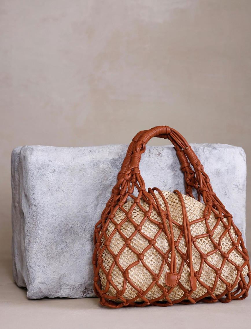 YARGICI Kese Detaylı File El Çantası YARGICI Kese Detaylı File El Çantası