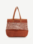 YARGICI Suni Deri Detaylı Örgülü Plaj Çantası YARGICI Suni Deri Detaylı Örgülü Plaj Çantası