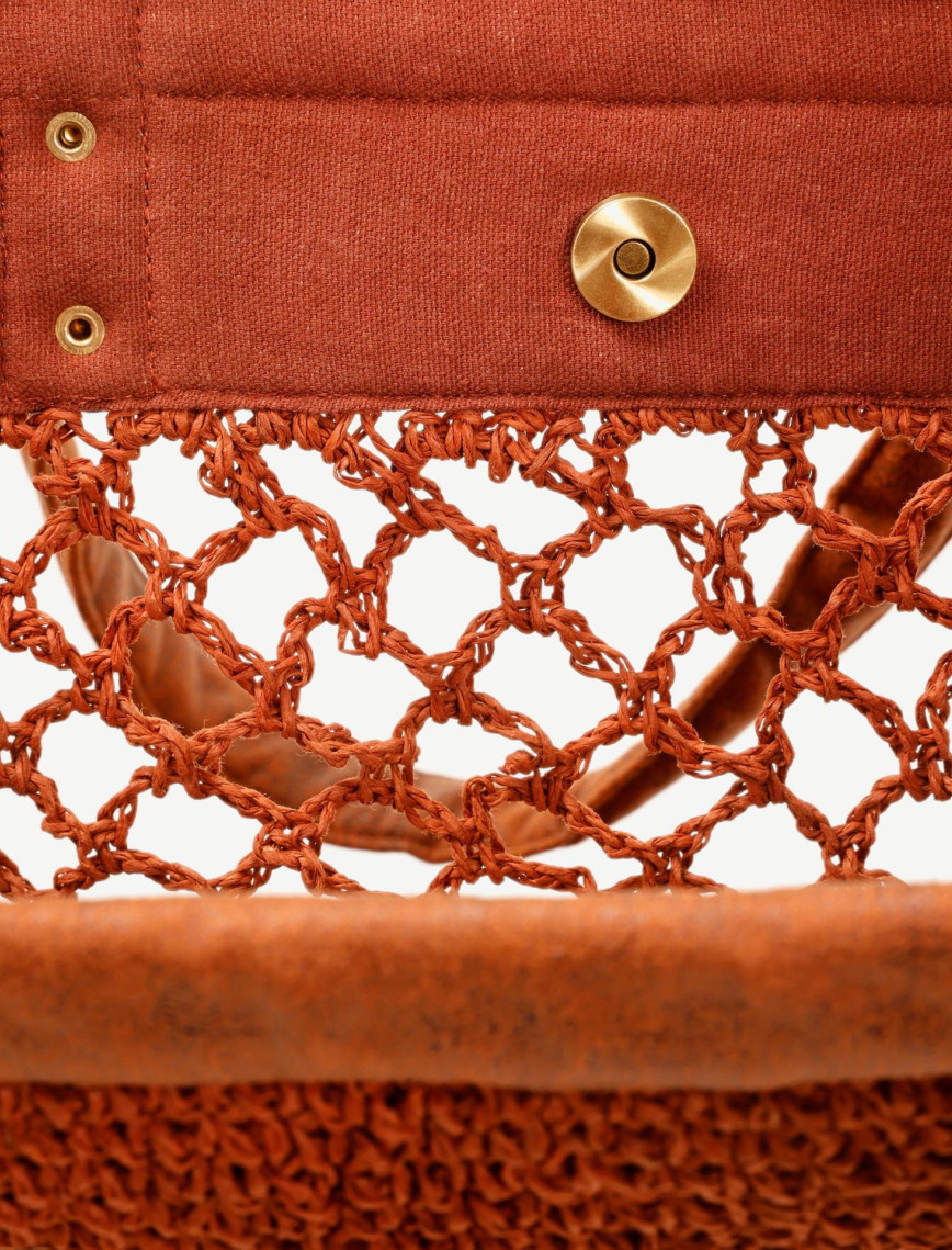 YARGICI Suni Deri Detaylı Örgülü Plaj Çantası YARGICI Suni Deri Detaylı Örgülü Plaj Çantası