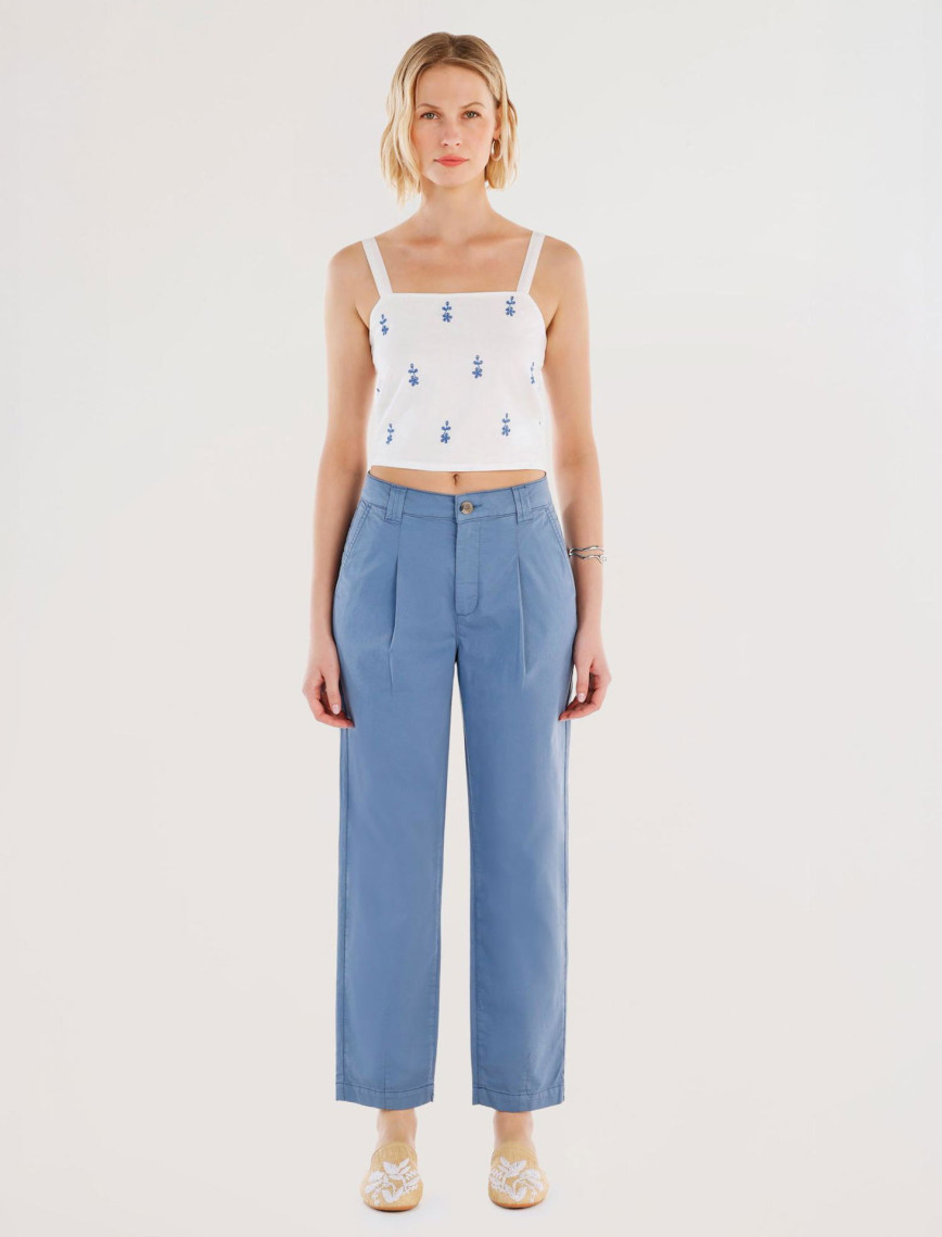 YARGICI Arka Cep Detaylı Normal Bel Rahat Kalıp Pantolon YARGICI Arka Cep Detaylı Normal Bel Rahat Kalıp Pantolon