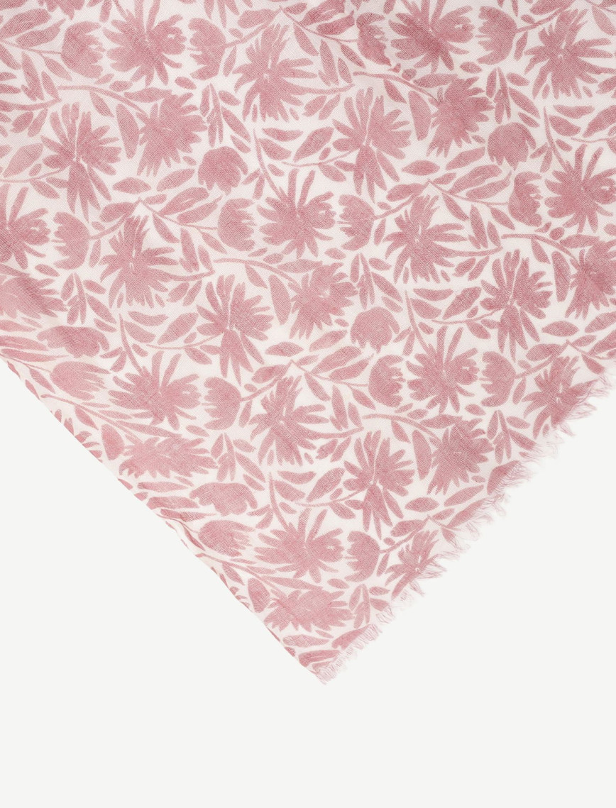 YARGICI Keten Karışımlı Çiçekli Şal YARGICI Keten Karışımlı Çiçekli Şal