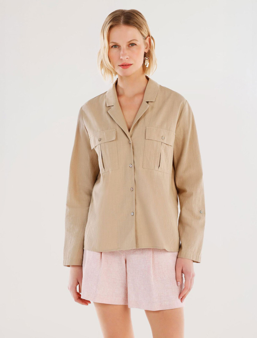 YARGICI Kolları Apoletli Gömlek YARGICI Kolları Apoletli Gömlek