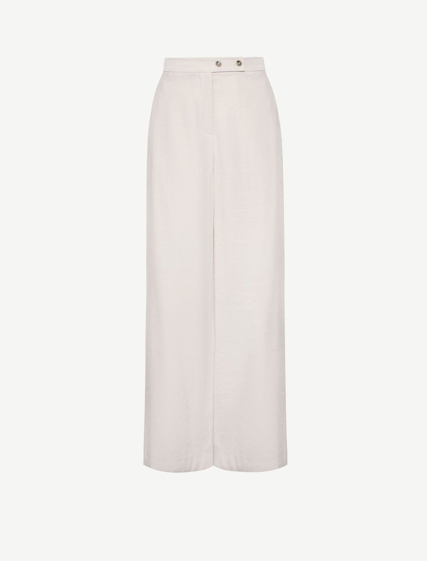 YARGICI Kruvaze Kapamalı Düz Kesim Pantolon YARGICI Kruvaze Kapamalı Düz Kesim Pantolon