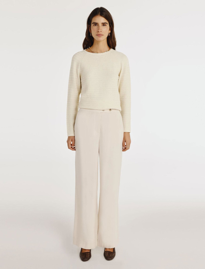 YARGICI Kruvaze Kapamalı Düz Kesim Pantolon YARGICI Kruvaze Kapamalı Düz Kesim Pantolon