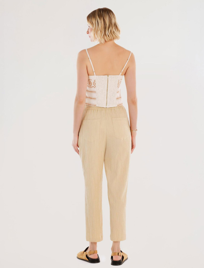 YARGICI Beli Bağlama Detaylı Pantolon YARGICI Beli Bağlama Detaylı Pantolon