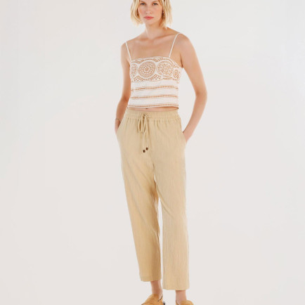 YARGICI Beli Bağlama Detaylı Pantolon YARGICI Beli Bağlama Detaylı Pantolon