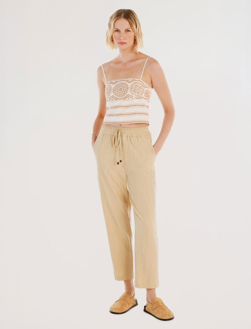 YARGICI Beli Bağlama Detaylı Pantolon YARGICI Beli Bağlama Detaylı Pantolon