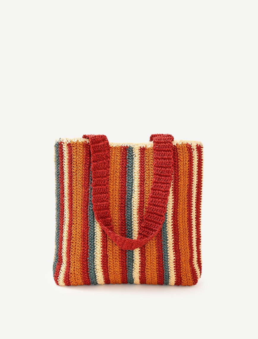 YARGICI Renkli Örgü Detaylı Omuz Çantası YARGICI Renkli Örgü Detaylı Omuz Çantası