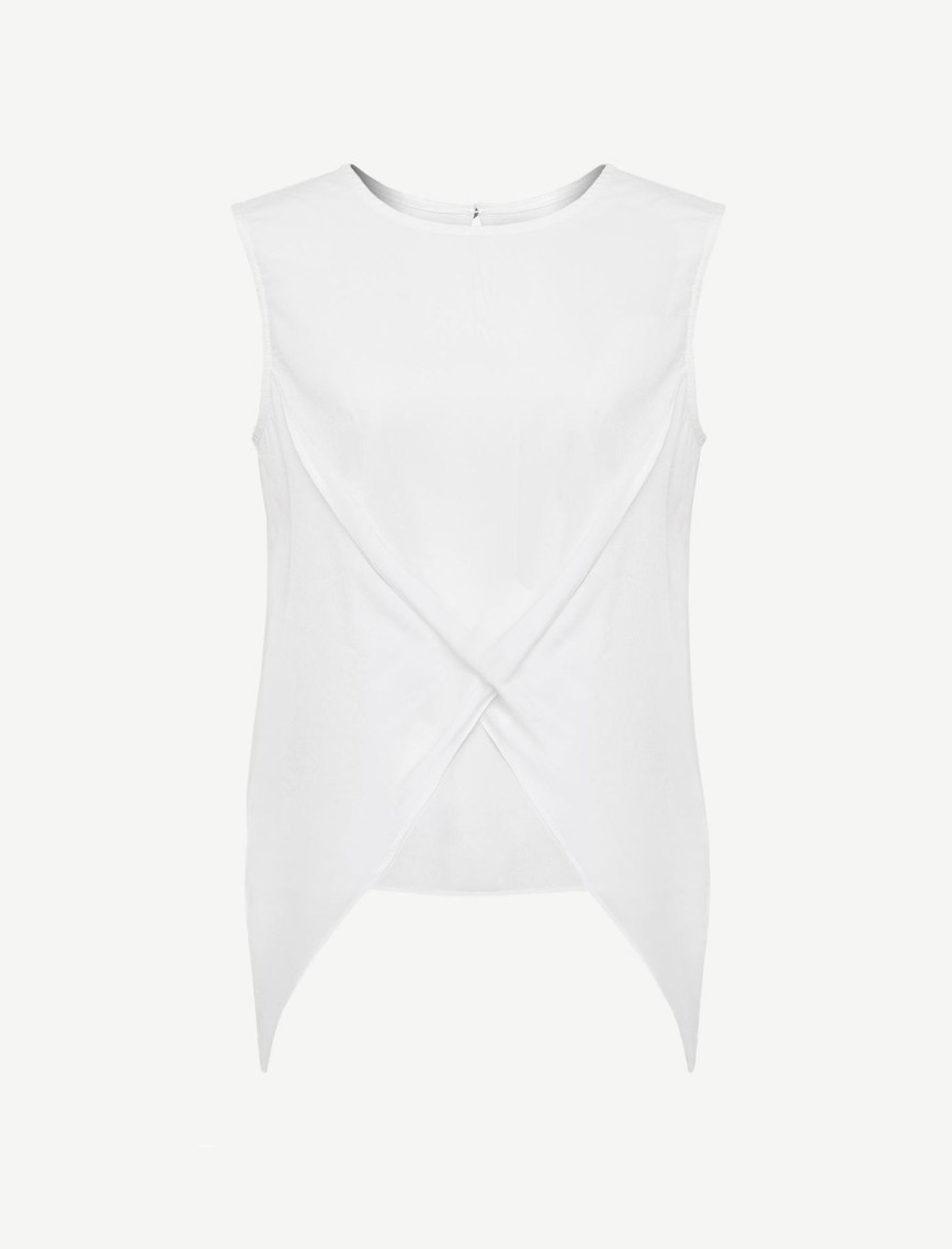 YARGICI Önü Detaylı Kolsuz Bluz YARGICI Önü Detaylı Kolsuz Bluz