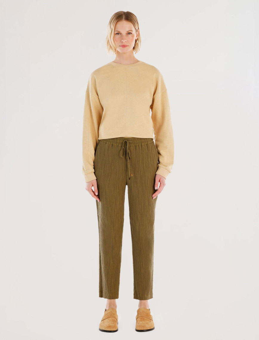 YARGICI Beli Bağlama Detaylı Pantolon YARGICI Beli Bağlama Detaylı Pantolon