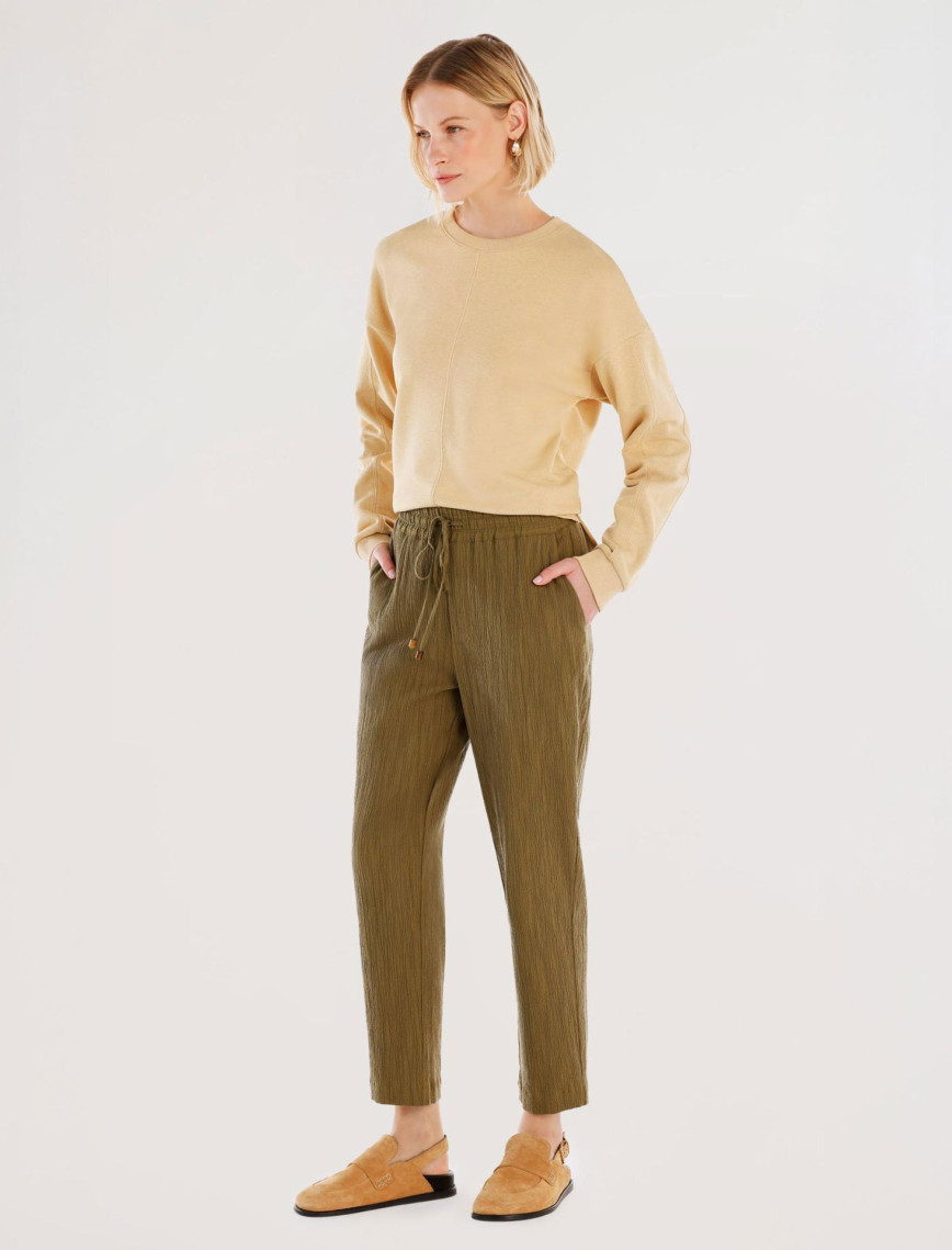 YARGICI Beli Bağlama Detaylı Pantolon YARGICI Beli Bağlama Detaylı Pantolon