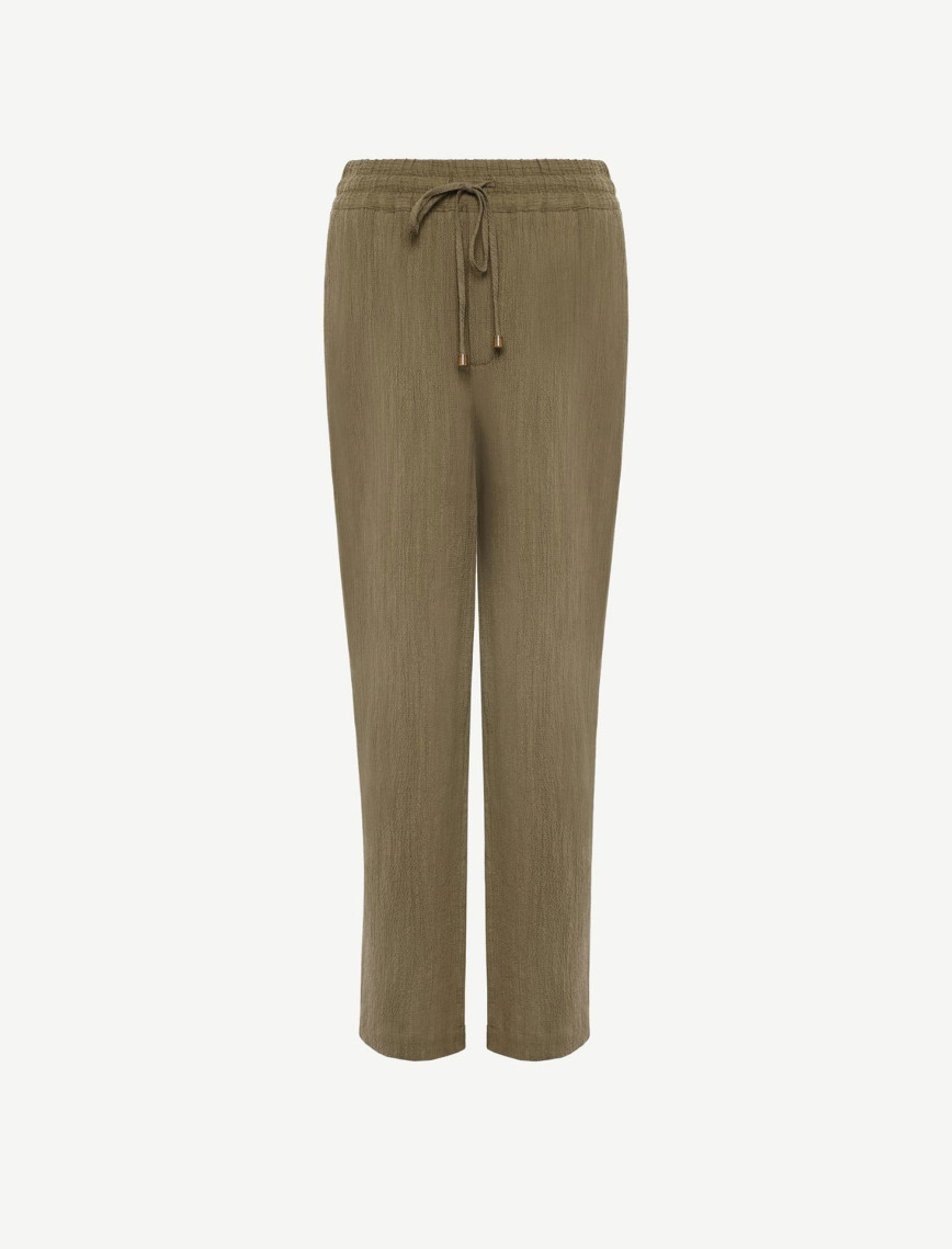 YARGICI Beli Bağlama Detaylı Pantolon YARGICI Beli Bağlama Detaylı Pantolon