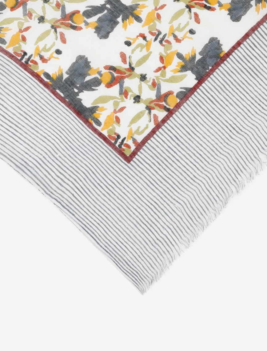 YARGICI Keten Karışımlı Çiçekli Şal YARGICI Keten Karışımlı Çiçekli Şal