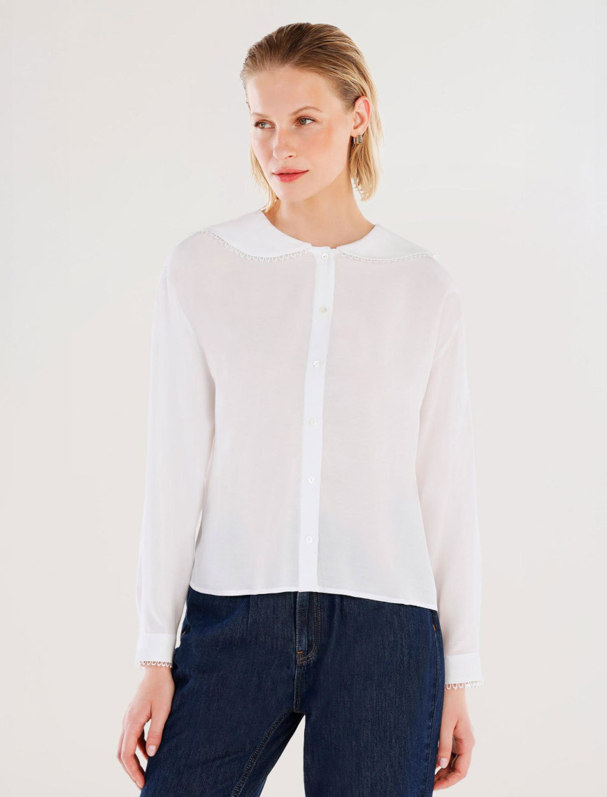 YARGICI Dantel Şeritli Gömlek YARGICI Dantel Şeritli Gömlek