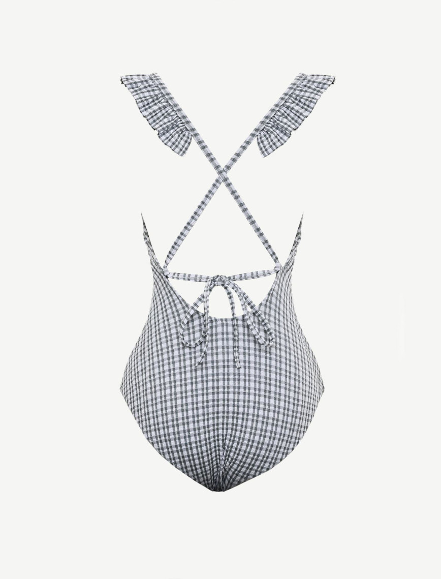 YARGICI Fırfır Askılı Mayo