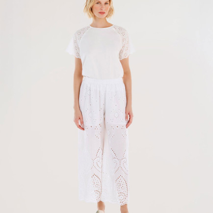 YARGICI Brode Detayli Uzun Paçalı Pantolon YARGICI Brode Detayli Uzun Paçalı Pantolon