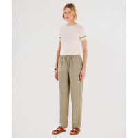 YARGICI Beli Lastikli Düz Kesim Pantolon YARGICI Beli Lastikli Düz Kesim Pantolon