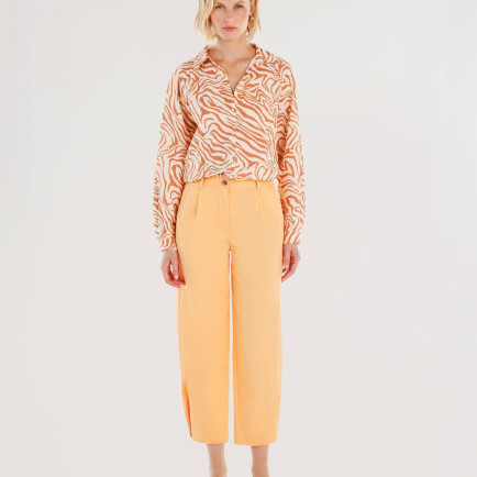 Ayarlanabilir Paça Düz Kesim Pantolon Ayarlanabilir Paça Düz Kesim Pantolon