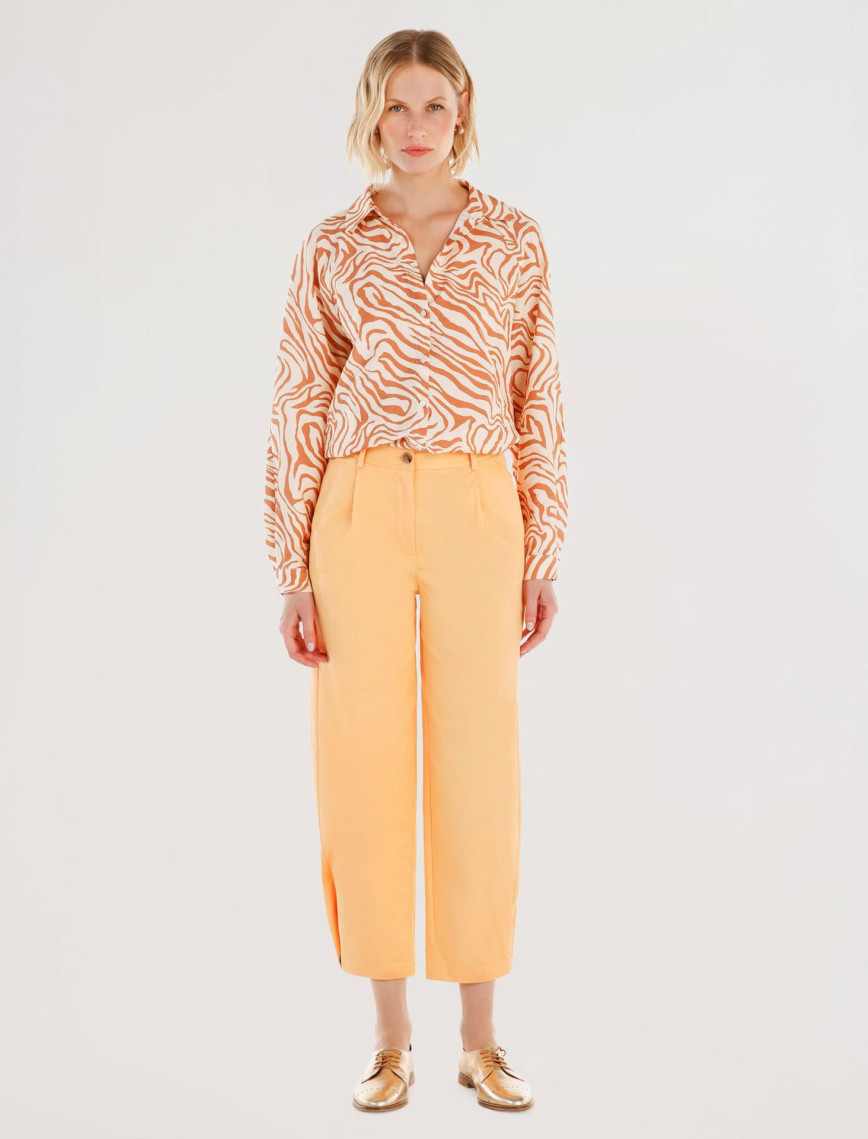 Ayarlanabilir Paça Düz Kesim Pantolon Ayarlanabilir Paça Düz Kesim Pantolon