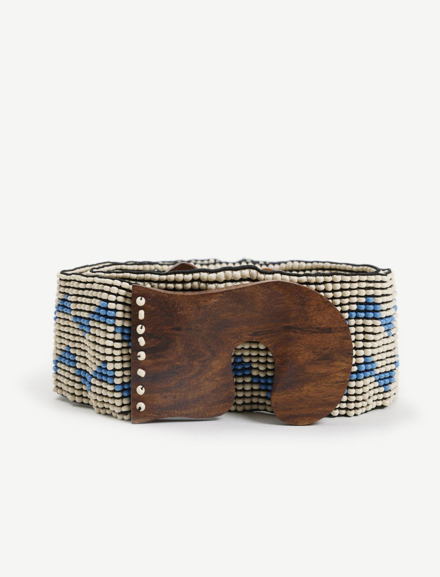 YARGICI Geometrik Desenli Elastik Boncuk Kemer YARGICI Geometrik Desenli Elastik Boncuk Kemer