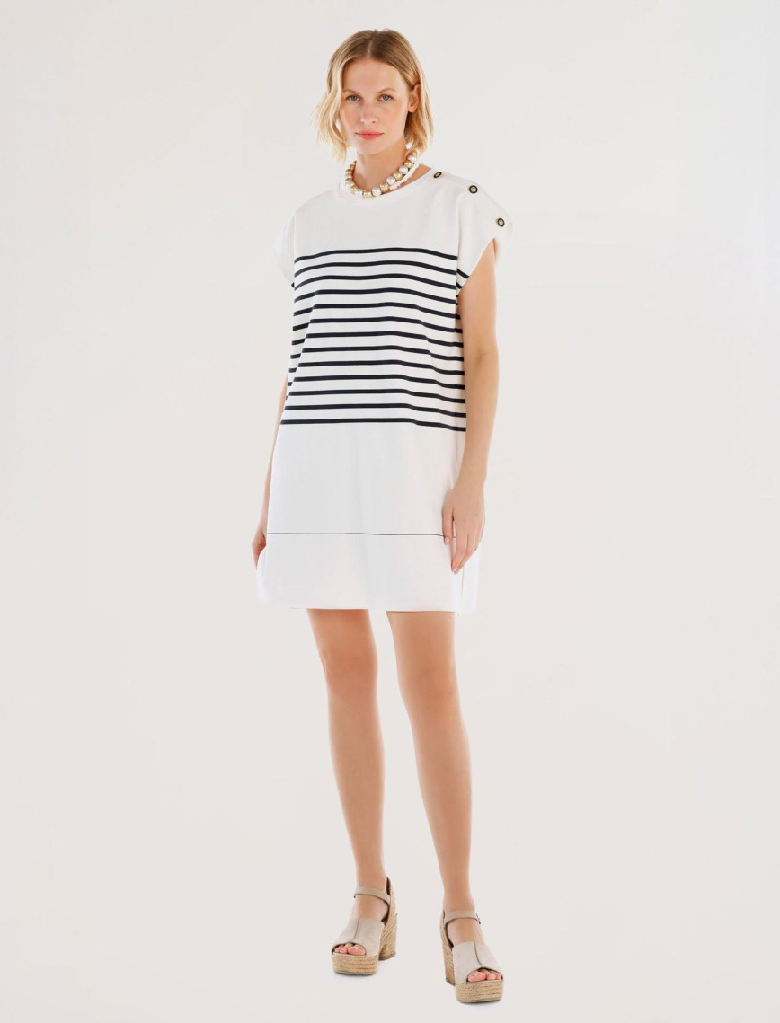 YARGICI Düğme Detaylı Kolsuz Kısa Elbise