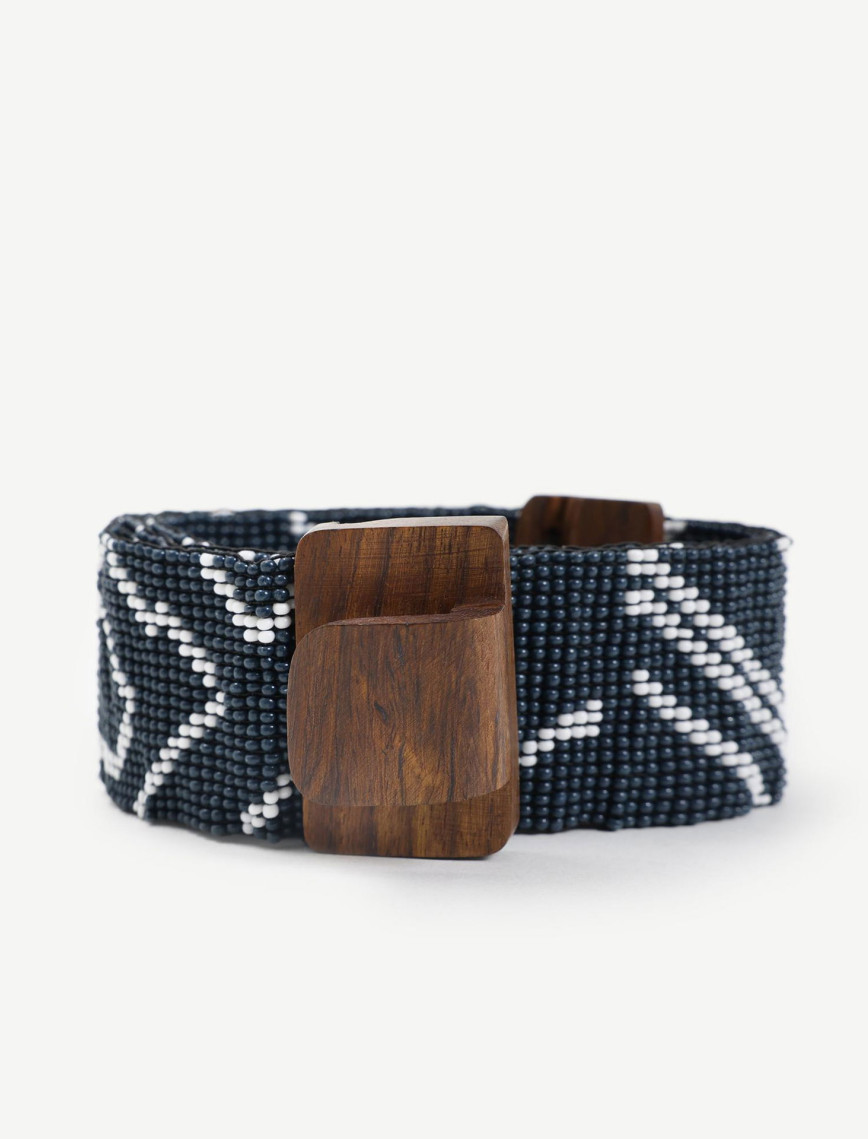 YARGICI Çizgi Detaylı Elastik Boncuk Kemer YARGICI Çizgi Detaylı Elastik Boncuk Kemer