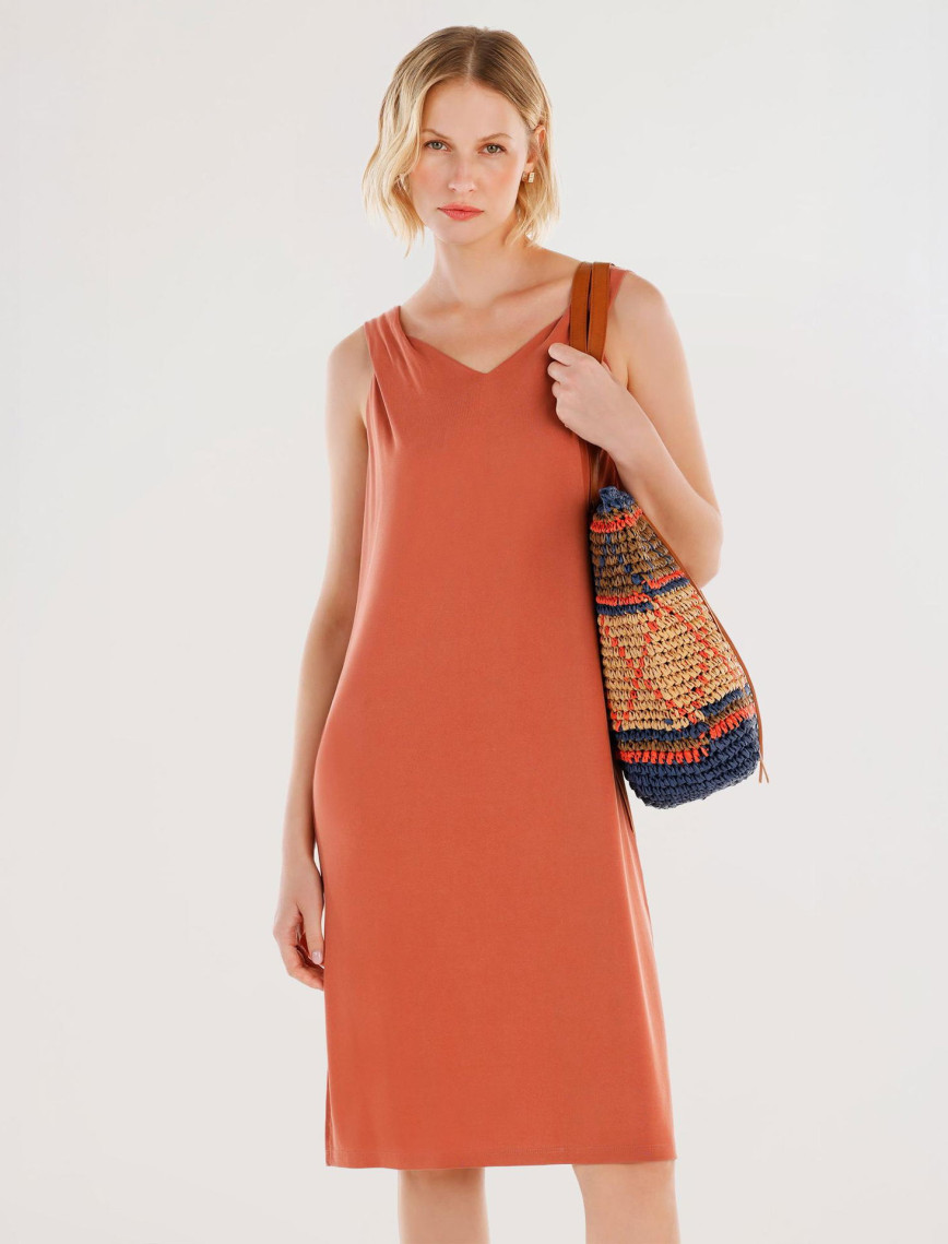 YARGICI V Yaka Kolsuz Midi Boy Elbise YARGICI V Yaka Kolsuz Midi Boy Elbise