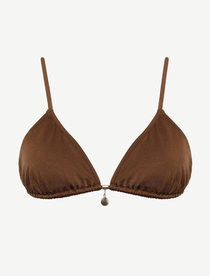 YARGICI Boncuk Detaylı Üçgen Bikini Üst YARGICI Boncuk Detaylı Üçgen Bikini Üst