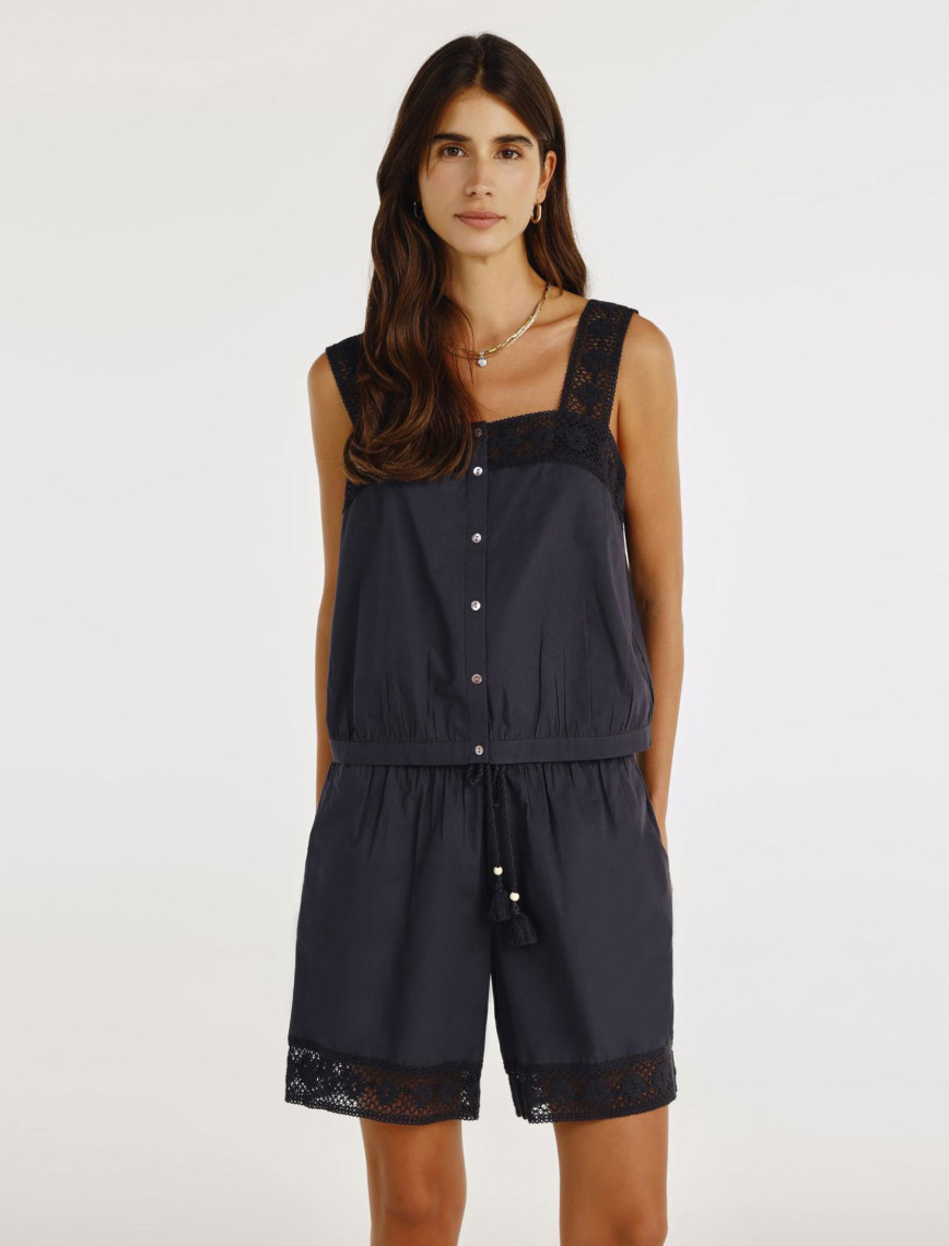 YARGICI Croche Detaylı Şort YARGICI Croche Detaylı Şort