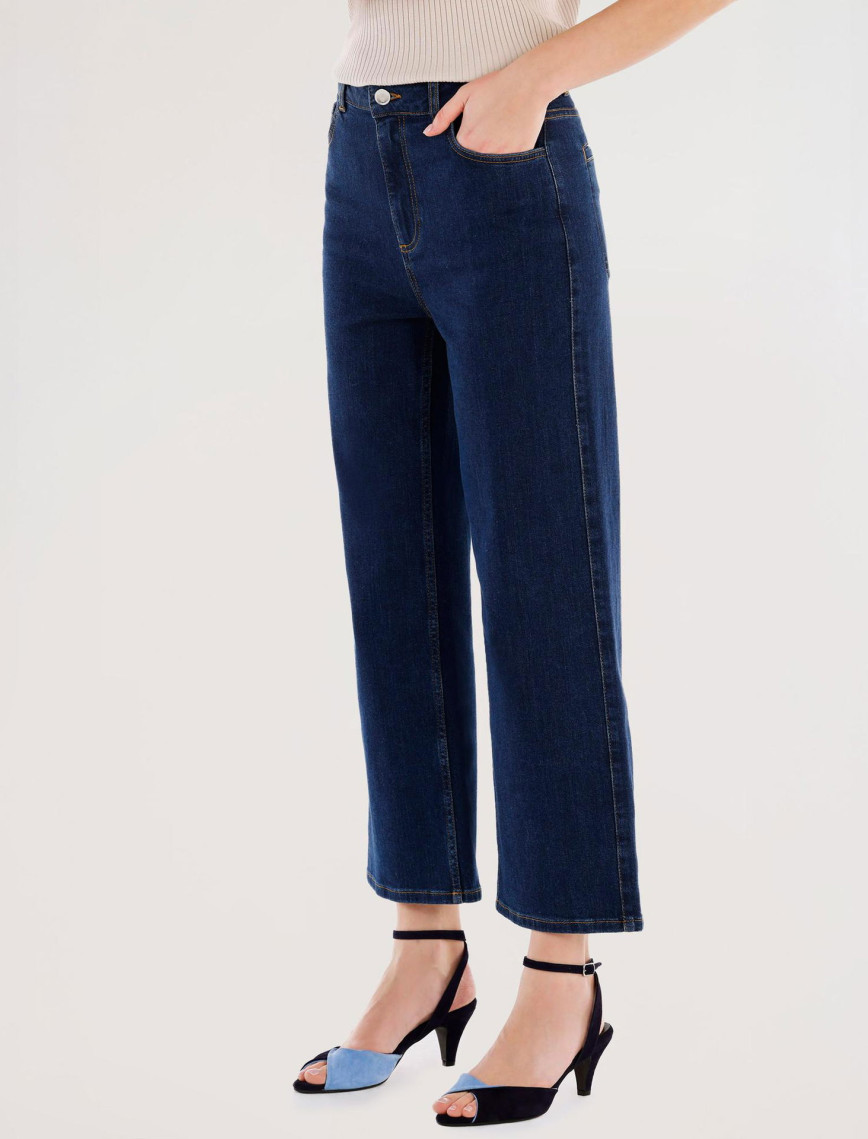 YARGICI Yüksek Bel Cep Detaylı Denim Pantolon YARGICI Yüksek Bel Cep Detaylı Denim Pantolon