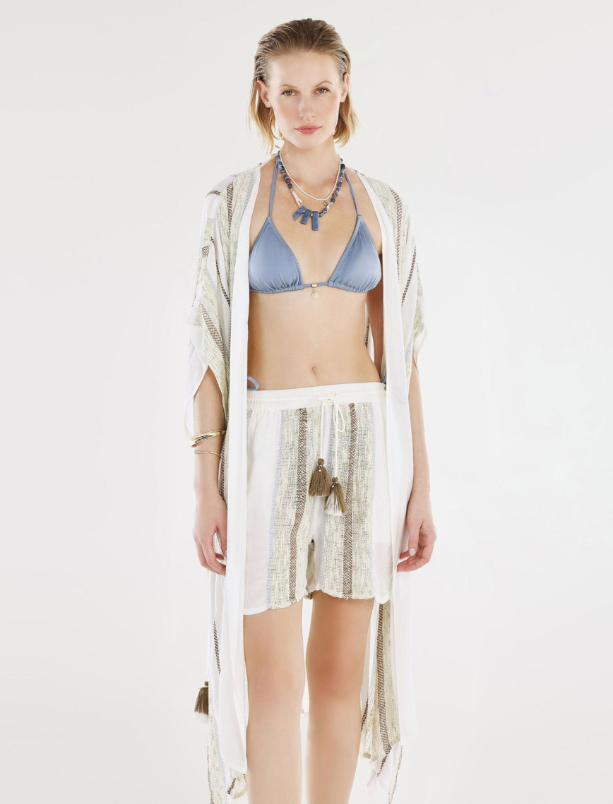 YARGICI Bağlama Detaylı Rahat Kalıp Bermuda