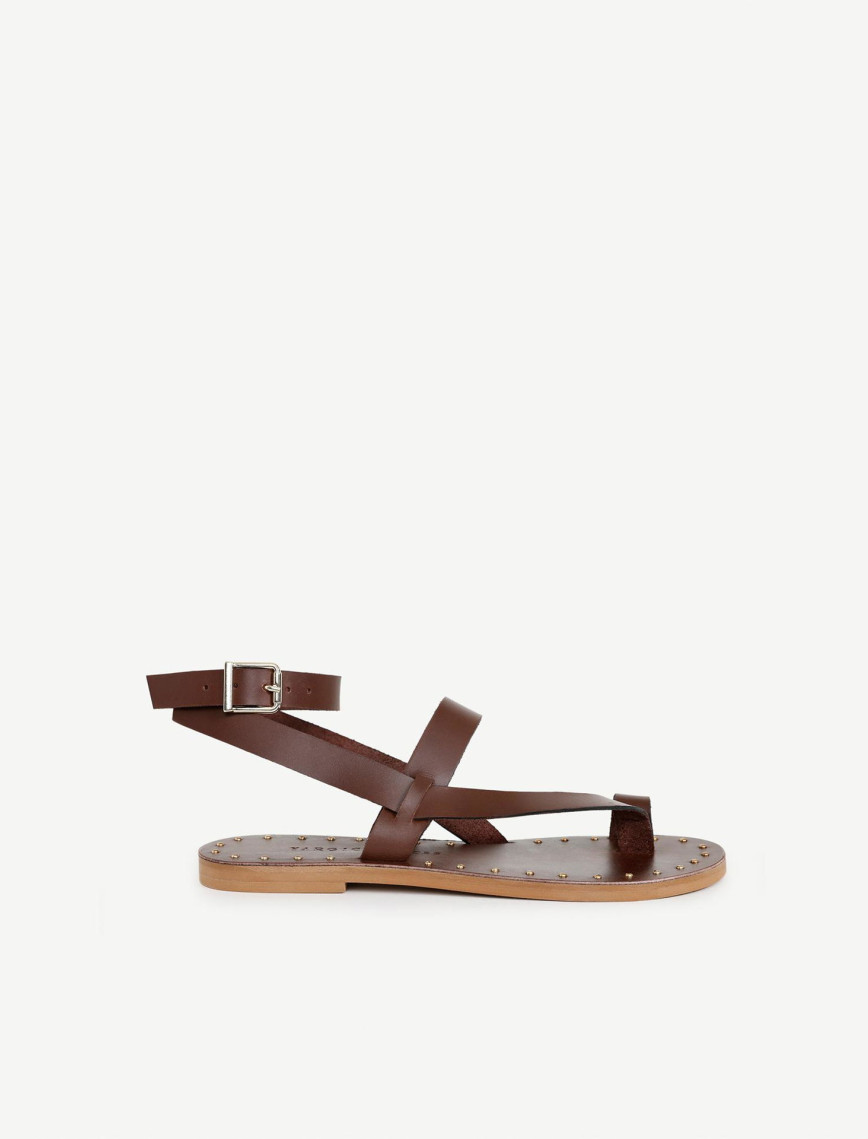 YARGICI Tabanı Pimli Deri Sandalet YARGICI Tabanı Pimli Deri Sandalet